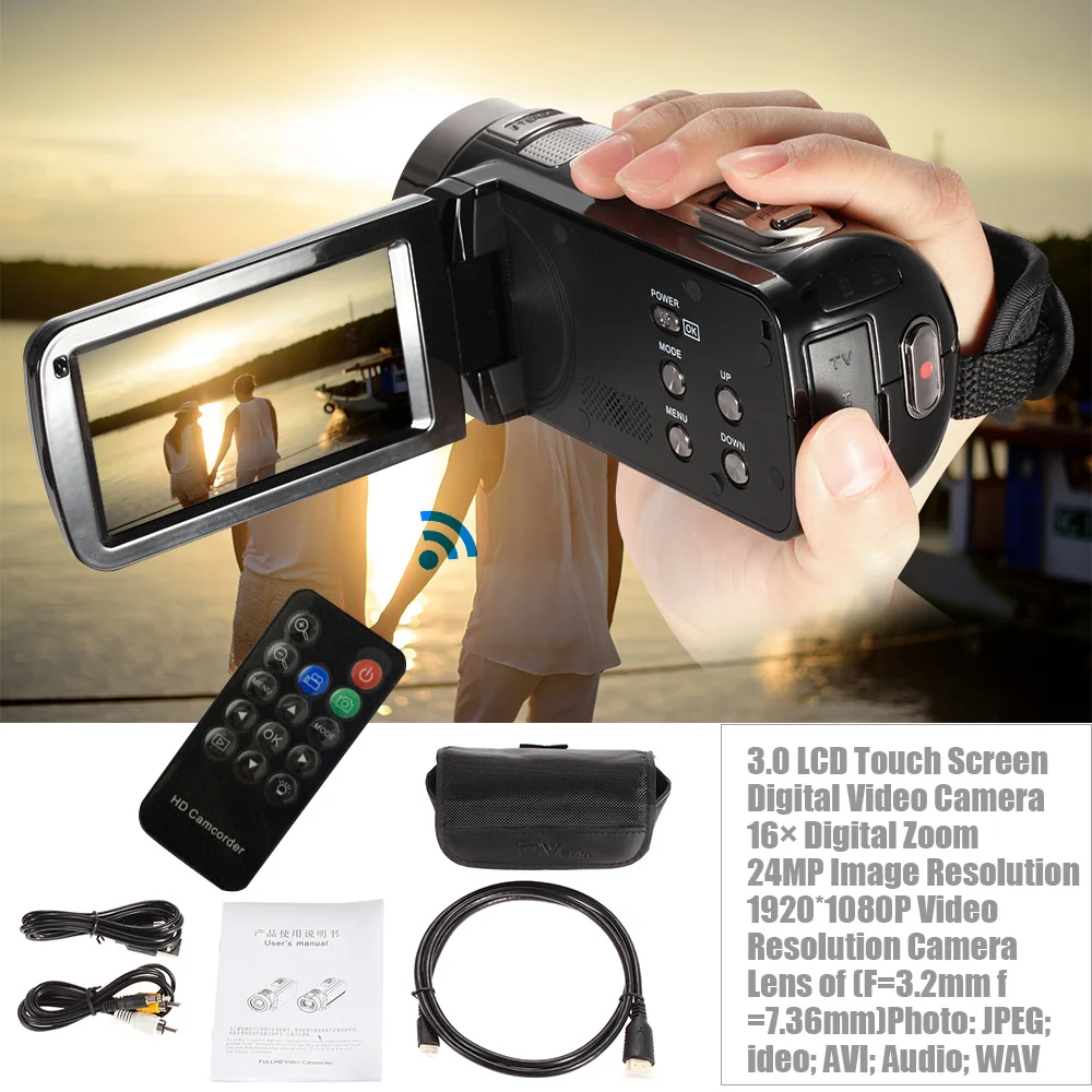 Цифровая видеокамера 3 0 &quotЖК сенсорный экран DV 24 МП 1080P Full HD HDMI AV ночное