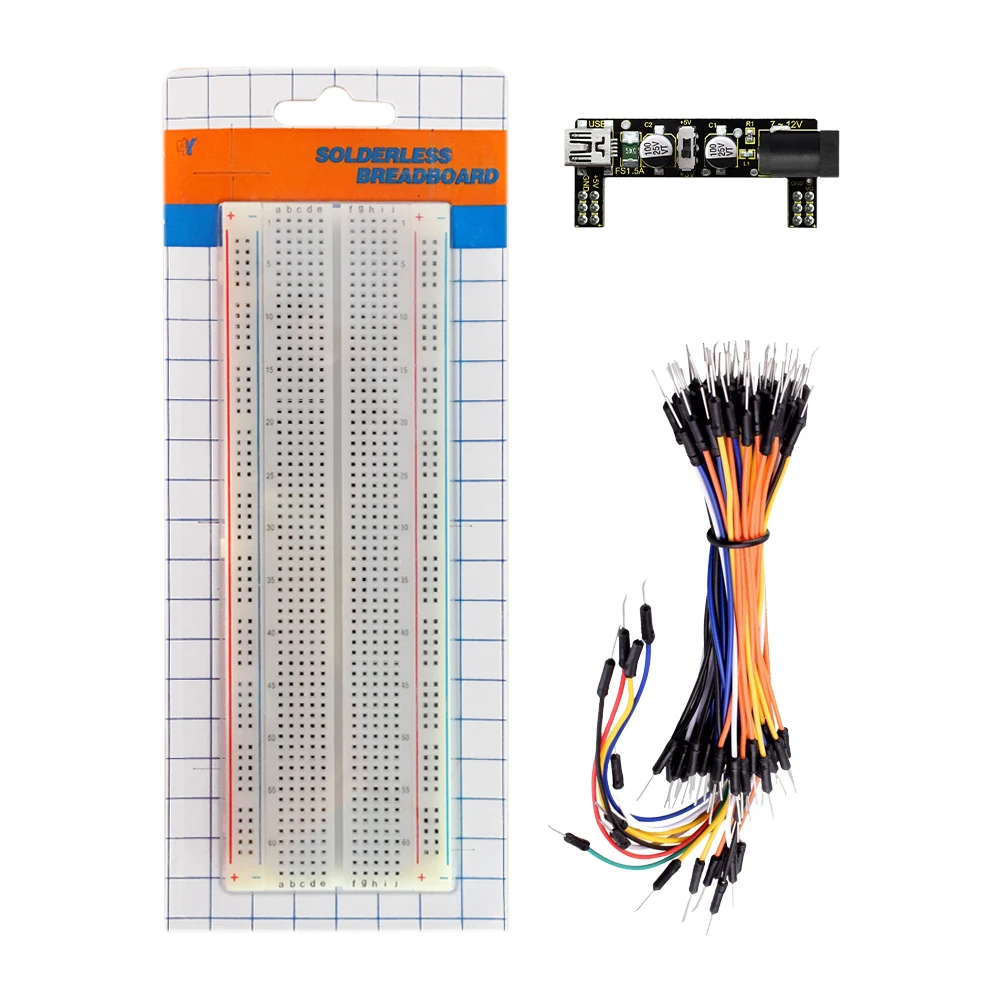 Keyestudio 3 3/5V макетная плата программный блок питания модуль + 830 с овальным вырезом