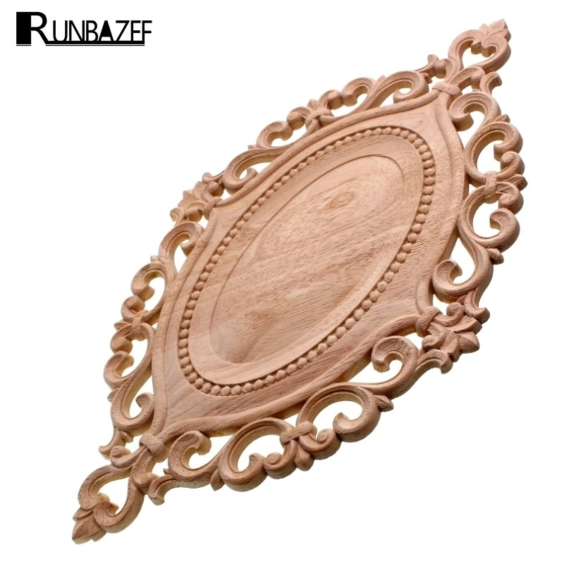 Деревянная аппликация RUNBAZEF круглая тарелка дверь сердце цветок шкаф