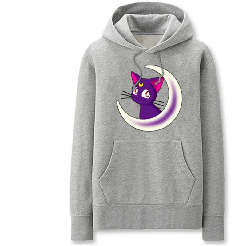 Толстовка унисекс с героями аниме Sailor Moon Lovely Black Cat Luna Pretty Warrior пуловер Свитшот |