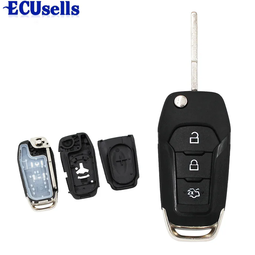 3 кнопки складной пульт дистанционного ключа корпус Fob для Ford Fusion EDGE EXPLORER 2013