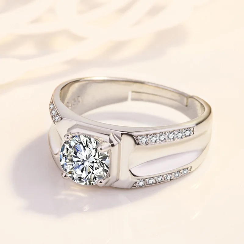 Hapiship 925 2019 серебро для мужчин Jewelry личность CZ открытие камень кольцо модные