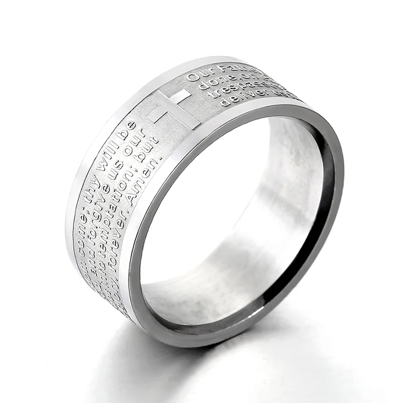 MOREDEAR мужские и женские христианские кресты Библия кольца из титановой стали
