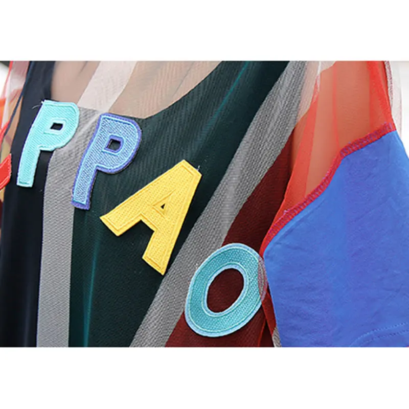 [XITAO] 2019 New Europe Casual Loose Patchwork Short Sleeve Pullover Dress O-neck Fashion Women Summer Mid-calf WBB3903 | Женская одежда