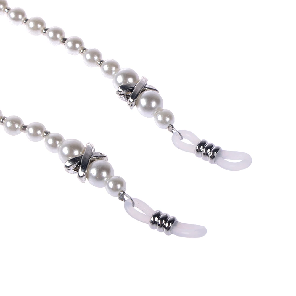 

1Pc Novelty Unisex Small White Pearl Beaded Eyeglass Eyewears Sunglasses Reading Glasses Chain Cord Holder Neck Strap Rope Hot