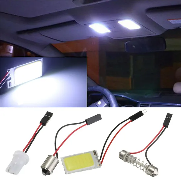 Большая рекламная акция 2x T10 COB LED световая панель Автомобильная интерьерная