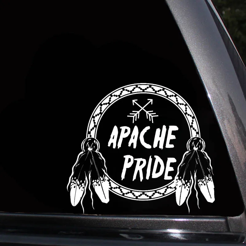 YJZT 18 см * 15 1 Apache Pride со стрелами в Ловец снов круглая с перьями виниловая наклейка
