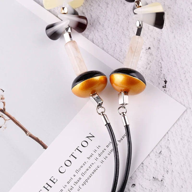 Vanssey винтажное модное геометрическое ожерелье из смолы в форме капли контрастное