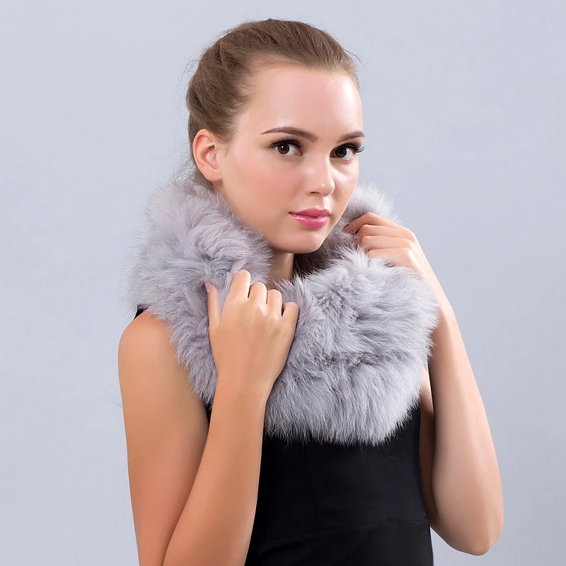 Эластичные зимние шарфы для женщин меховой шарф цветные русские модные