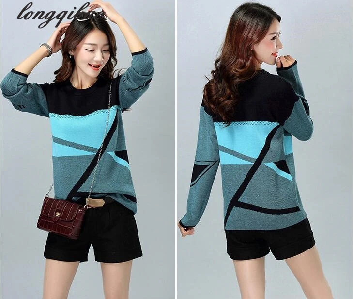 Осень и зима новый высококачественный женский толстый свитер с длинными