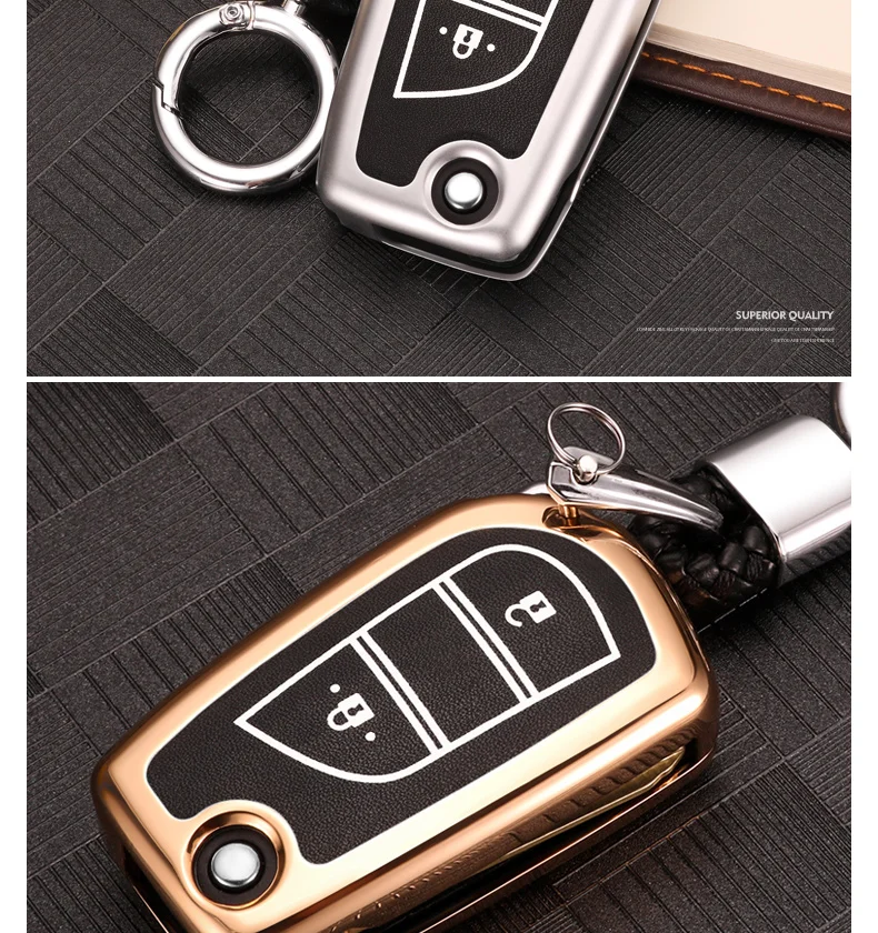 Чехол для ключей для Toyota CHR Auris Corolla Camry Prado Fortuner RAV4 Avensis Verso Yaris Aygo Scion TC IM Hilux