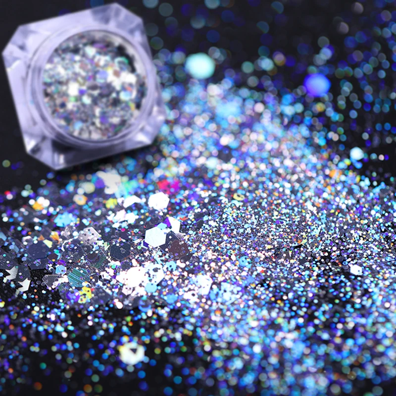 1 г/кор. Блестящий Порошок для ногтей мерцающий смешанный цвет сияющий