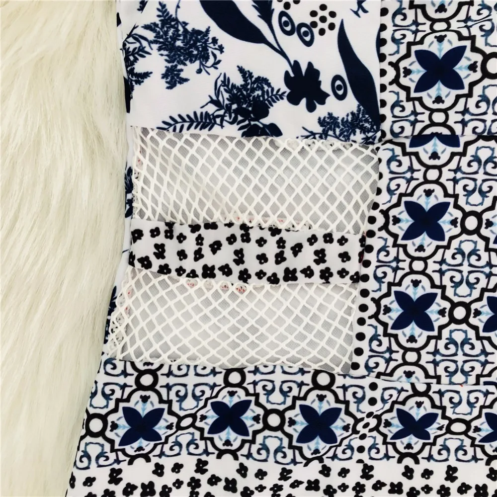 Женский купальник с винтажным принтом 2018 сексуальный цельный сетчатый лоскутный