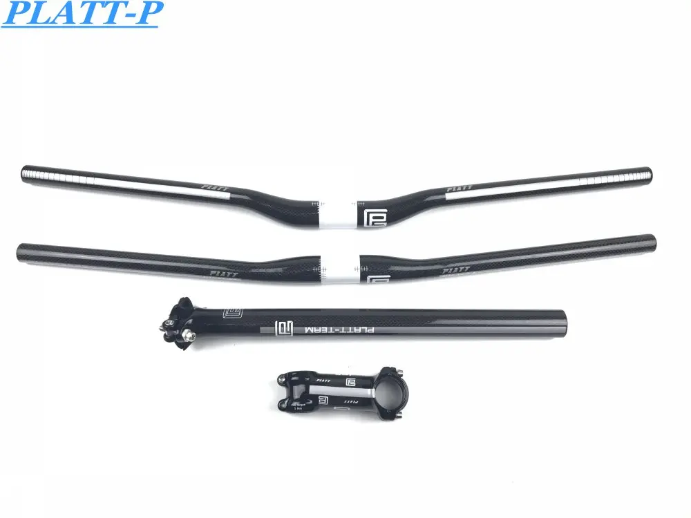 

Express delivery Leader sales New PLATT carbon steering wheel set mountain bike handlebar + seatpost + stem bicycle parts carbon