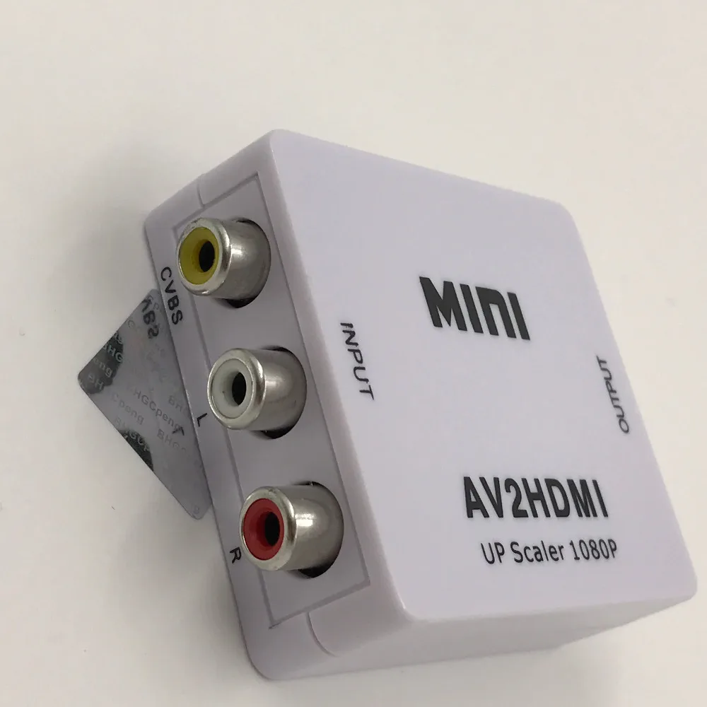 AV в HDMI конвертер RCA в HDMI Aapter 720P 1080P CVBS L/R адаптер «Мама-мама» для ПК DVD HDTV 1 шт