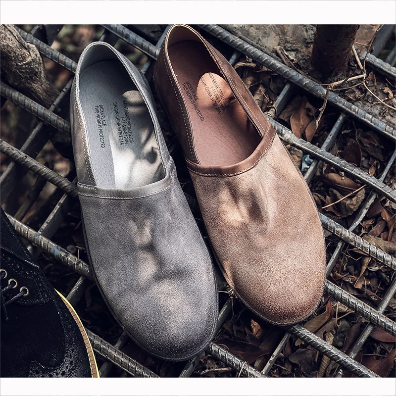 MYCORON New Arrivals Casual Boots Mens Leather Luxury Brand Top Fashion Men Handmade Slip-On Shoes Sapato Masculino | Обувь