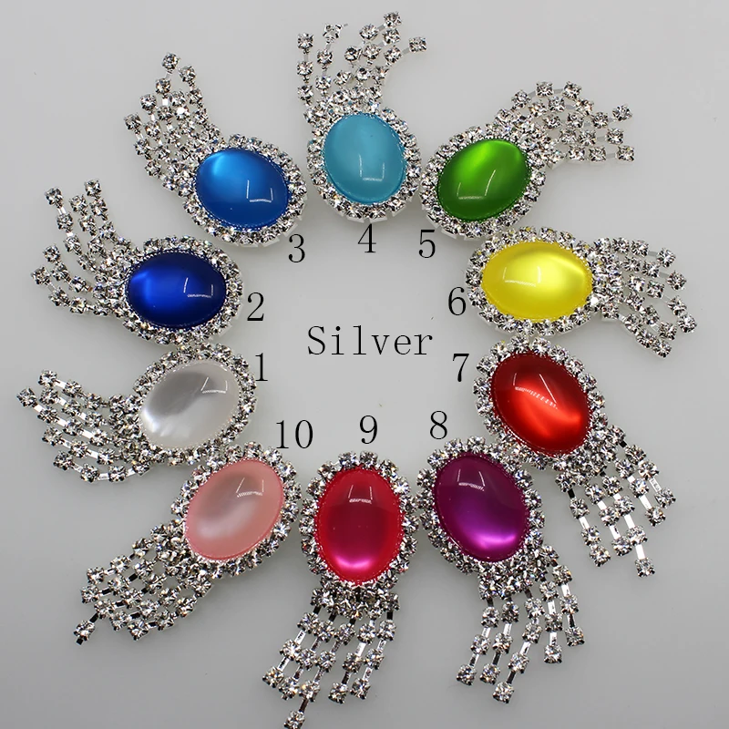 Модные серебряные пуговицы для украшения Винных Бокалов 2 шт. 20*48 мм украшение