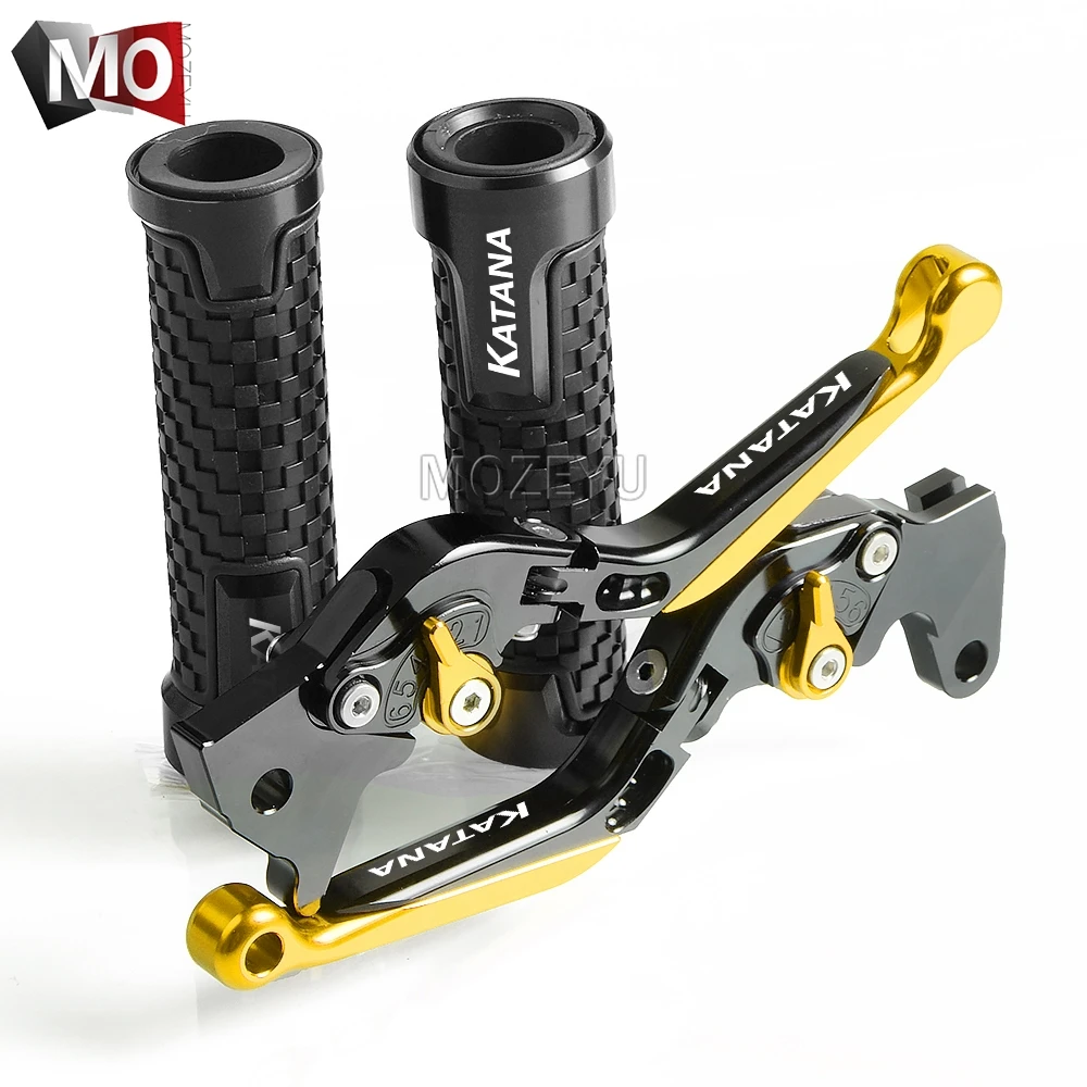 Мотоциклов сцепные рычаги руль штыри для Suzuki KATANA GSX1100F GSX 1100 F 1991-1993 600/750 Катана 1998-2006 - Цвет: Black Gold KATANA