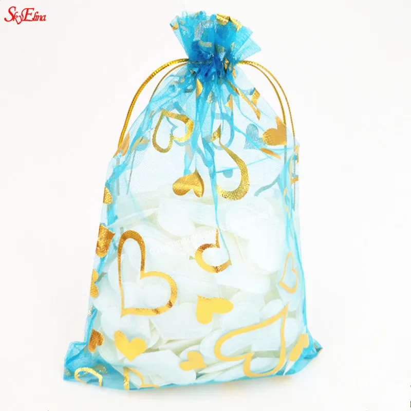 100 шт. прозрачные пакеты из органзы в форме сердца 7 Х9 см|pouch pouch|pouch organzapouch gift bag |