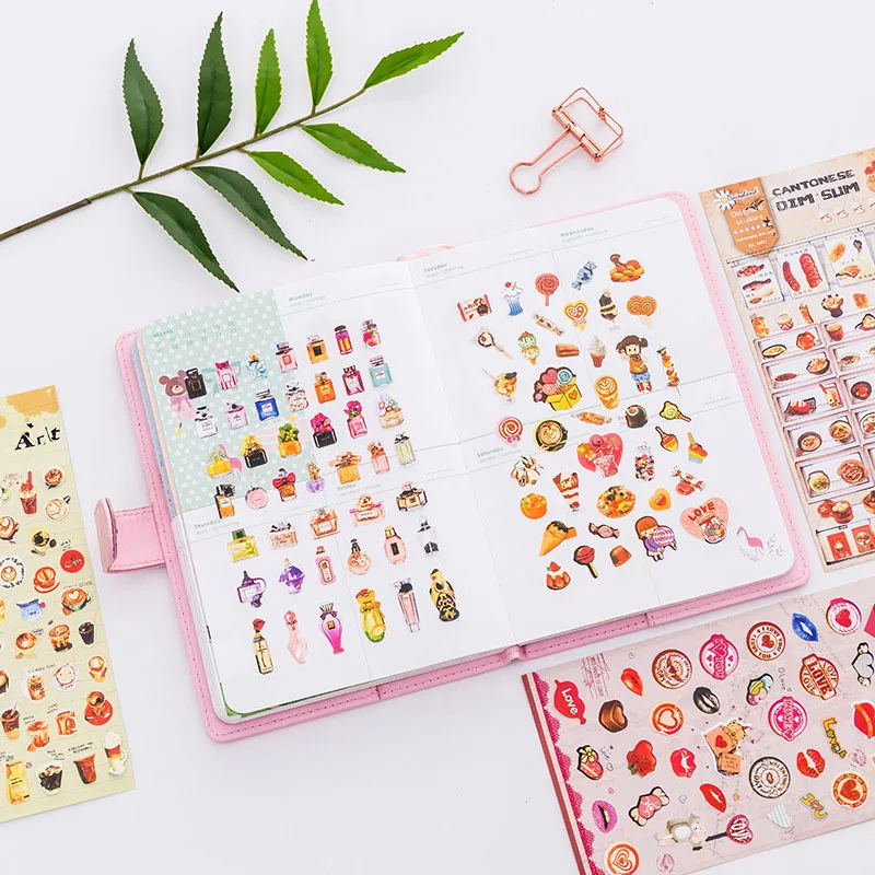 5 шт цвет случайный несколько мультфильм Дневник наклейки для скрапбукинга DIY