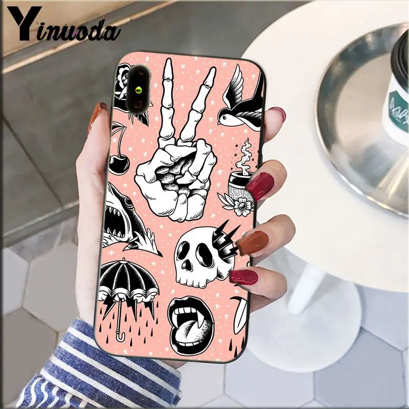 A7 Yinuoda девчачий пастельный ведьма Готический DIY окрашенный красивый чехол для телефона для Apple iPhone 8 7 6 6S Plus X XS MAX 5 5S SE XR Чехол для мобильного телефона - Цвет: A7