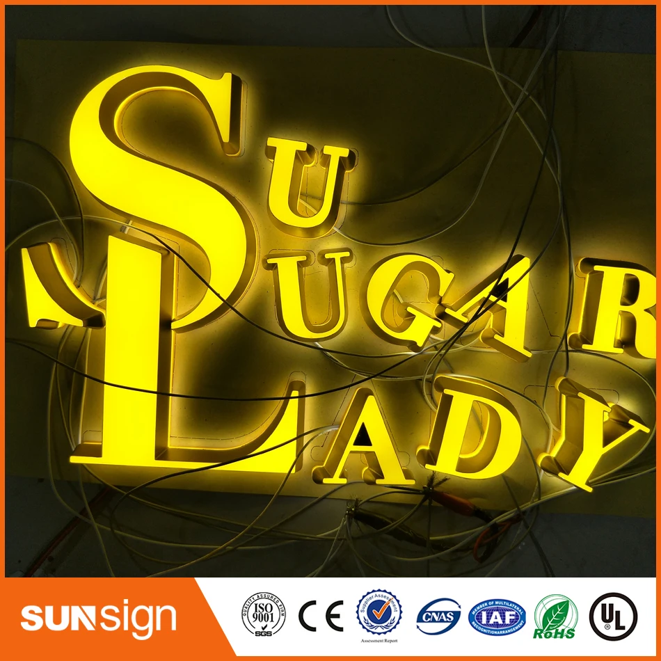 3D освещение акриловый Мини светодиодный канал письмо знак/рамка металлические