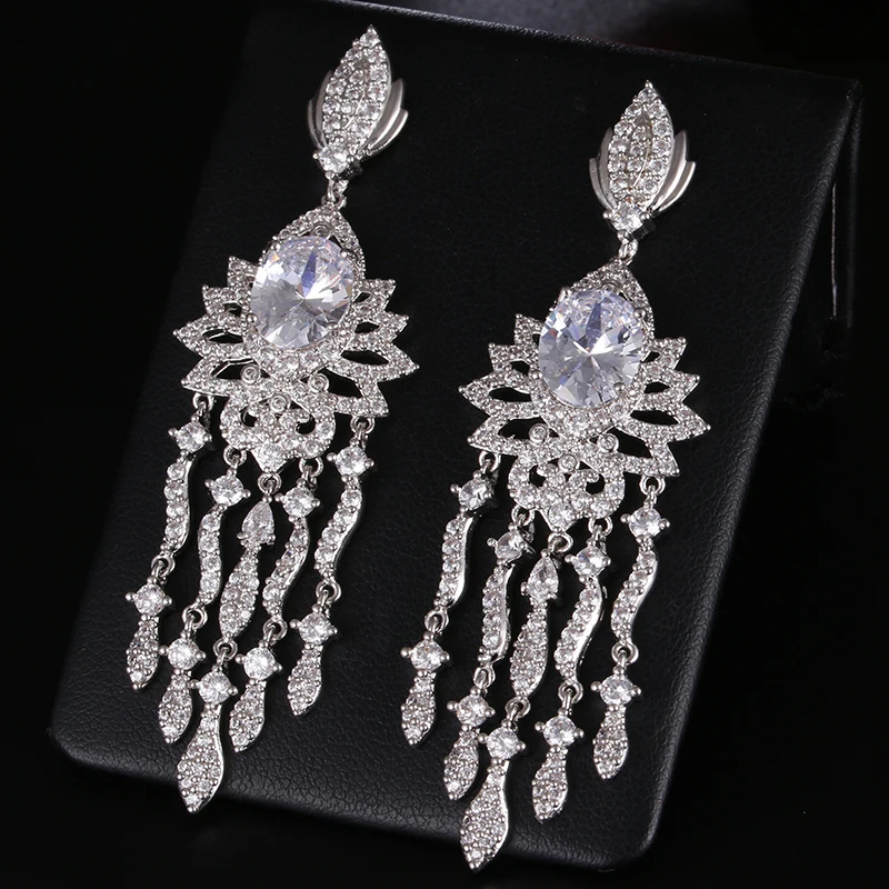 Серьги подвески в этническом стиле женские длинные висячие серьги с кисточками и