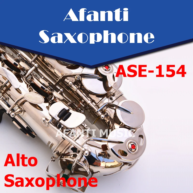 Afanti Music Eb tone/никелированный/черный никелевый золотой альт-саксофон (ASE-154)