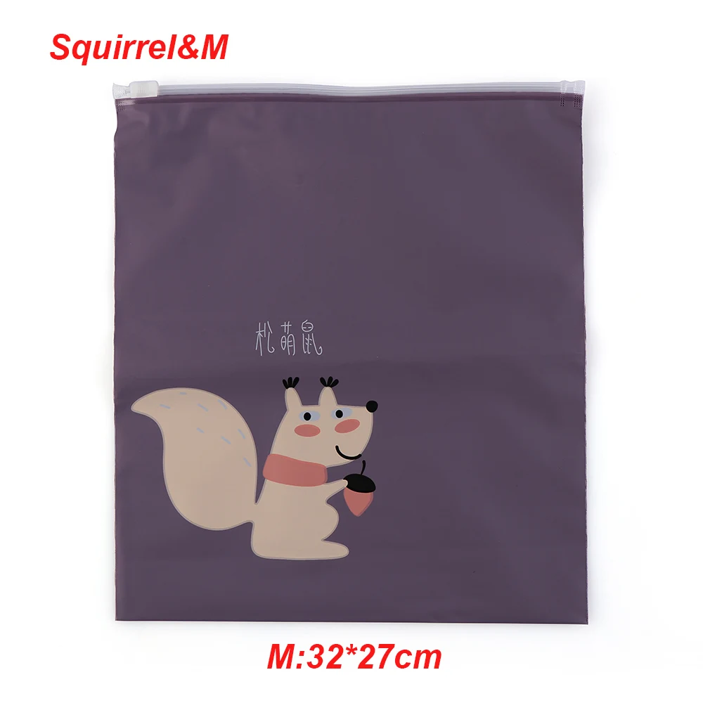 Squirrel M 1 шт. Кролик Утка лиса белка шаблон Дорожная сумка портативный сумка для хранения водонепроницаемая обувь шкаф для одежды сумка для хранения нижнего белья - Цвет: Squirrel M