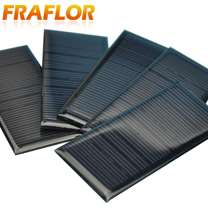 100Pcs Small Polycrystalline PET Solar Panel Cell Mini Modules 5.5V 50mA 0.275W For 3.6V Battery Charger DIY Toy | Электроника