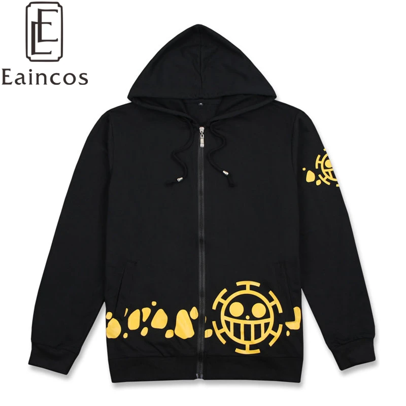 Аниме цельный Трафальгар Ло косплей костюм черная куртка унисекс повседневное