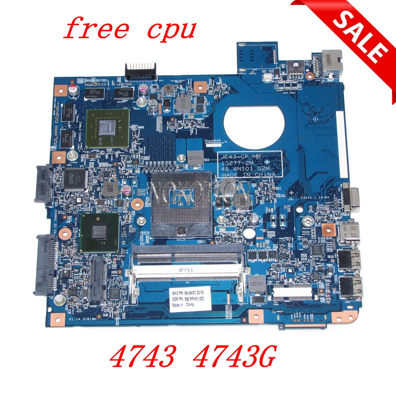 Материнская плата для ноутбука acer aspire 4743 4743G HM55 GeForce GT540M MB.RFH01.002 MBRFH01002 JE43 CP MB 48 4ni01.02m