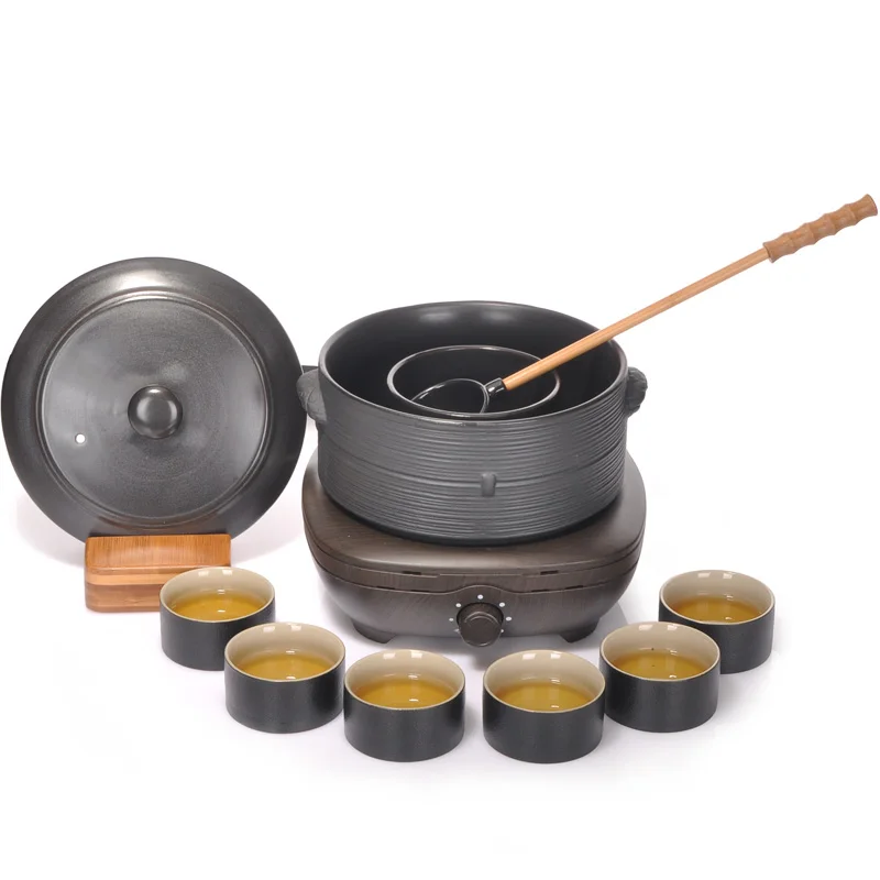 Горячая Распродажа керамический чайник черный чай Пу 'эр плита дома очков для