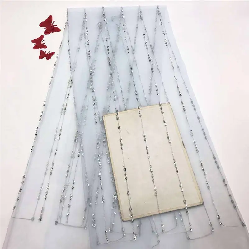 2019 Модные вышивка африканским тюлем кружевная ткань с африканскими камнями