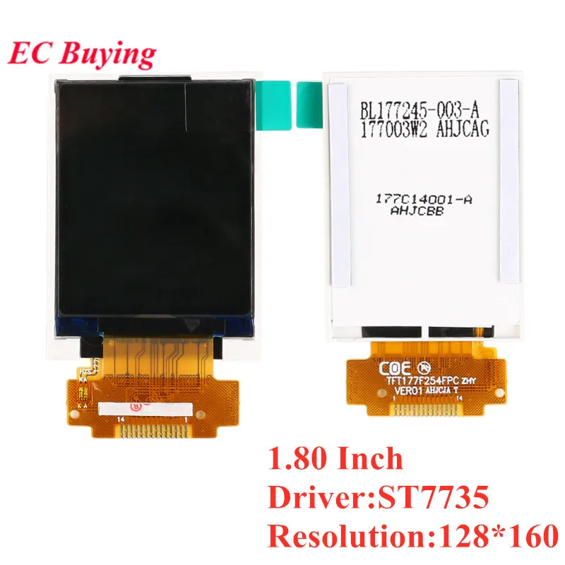 1.8 Inch 1,44/1,8/2,0/2,2/2,4/2,8 дюймов TFT голой Экран ЖК-дисплей Дисплей модуль привода ST7735 ILI9225 ILI9341 Интерфейс SPI 128*128 240*320 - Цвет: 1.8 Inch