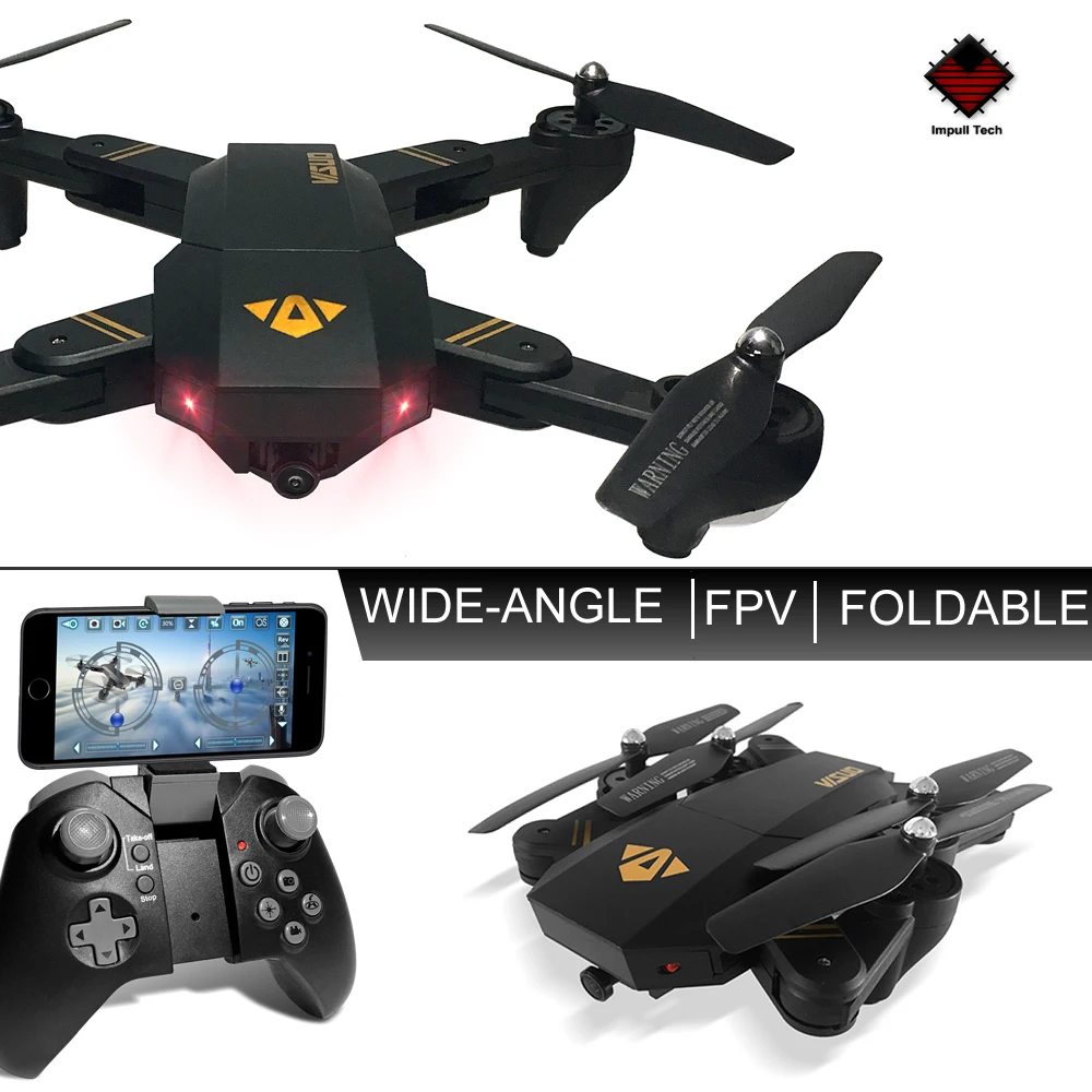 Складной мини Дрон XS809W XS809HW с Wi Fi FPV HD камерой Широкий угол удержания высоты