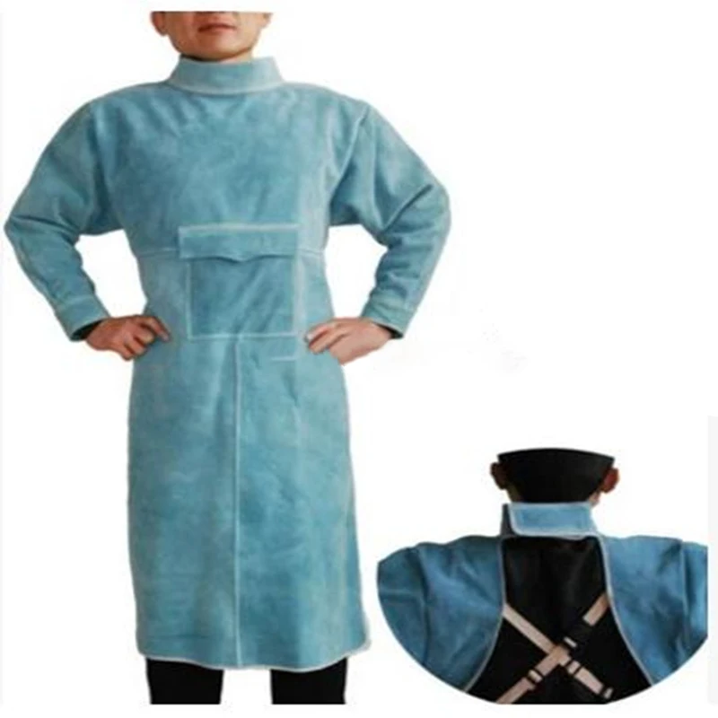 Сварочный длинный фартук для пальто прочная кожаная одежда сварщика с длинными