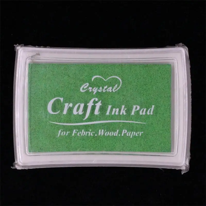 Grass green Ksccraft разноцветные крафт-подушечки для чернил/красочные Мультяшные подушечки для чернил/Подушечка для чернил/Набор для рукоделия смешной работы/скрапбукинга/альбома 1 шт - Цвет: Grass green