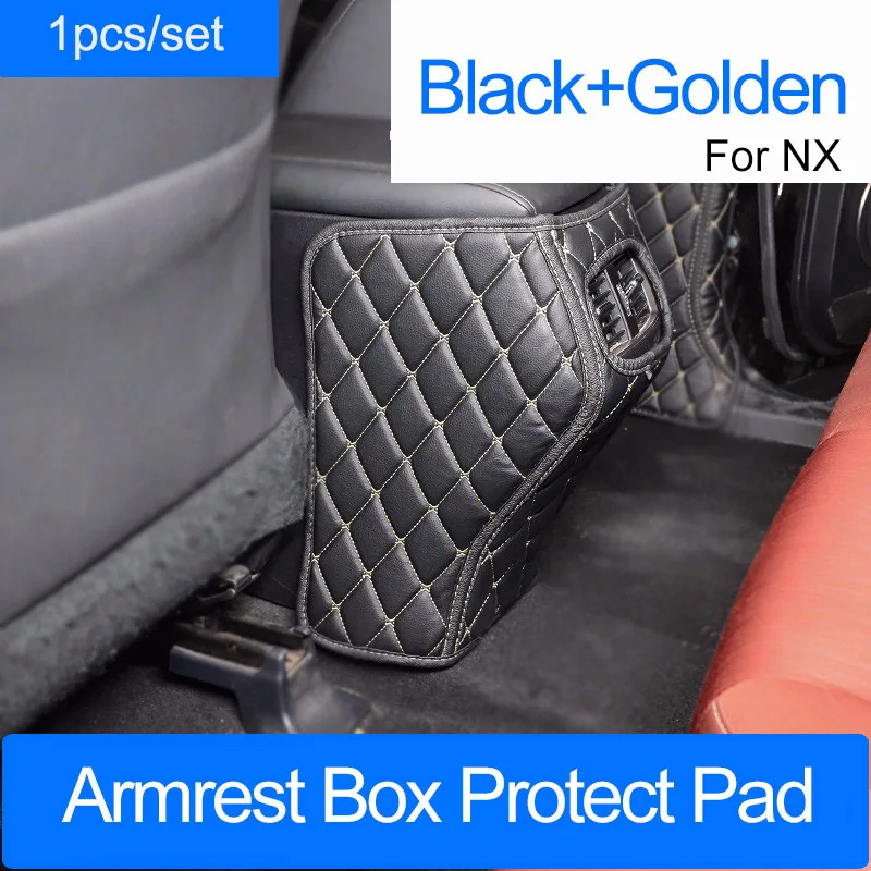 For NX Black 1Pcs QHCP автомобильный подлокотник коробка анти-кик мат задняя защита сиденья коврик детский анти-кик коврик подходит для Lexus ES200 250 NX200 300 RX300 450H - Название цвета: For NX Black 1Pcs