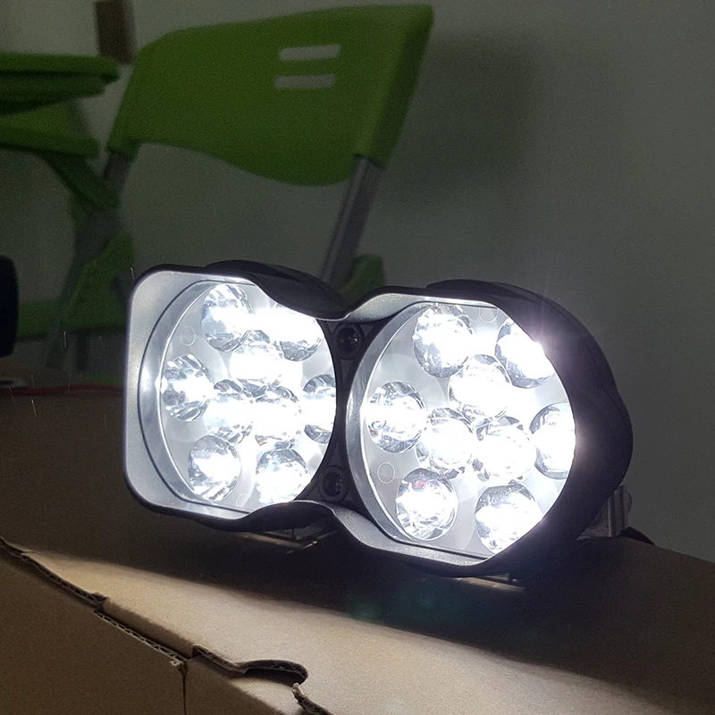 CNSUNNYLIGHT мотоциклы светодиодный фара 16 Вт 2000Lm мотоцикл скутеры Противотуманные фары 6500 к белый привод рабочие точечные светильники