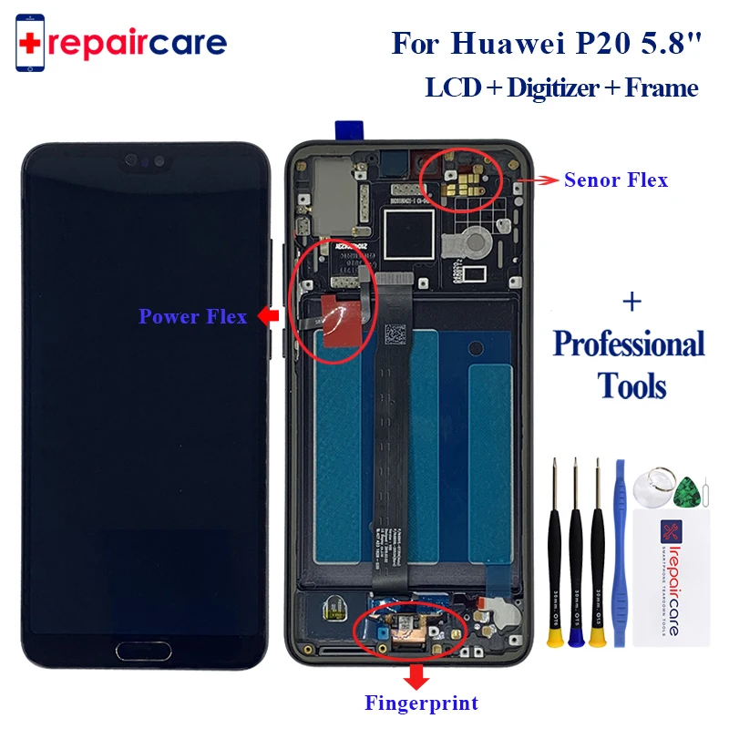 2240x1080 5," для huawei P20 lcd дисплей кодирующий преобразователь сенсорного экрана в сборе EML L29 L22 L09 AL00 для huawei P20 lcd с рамкой