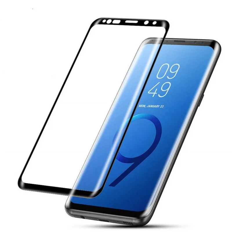 2 шт. 6D полностью покрывающее изогнутое закаленное Стекло для samsung Galaxy S8 S9 Plus Note 8 9