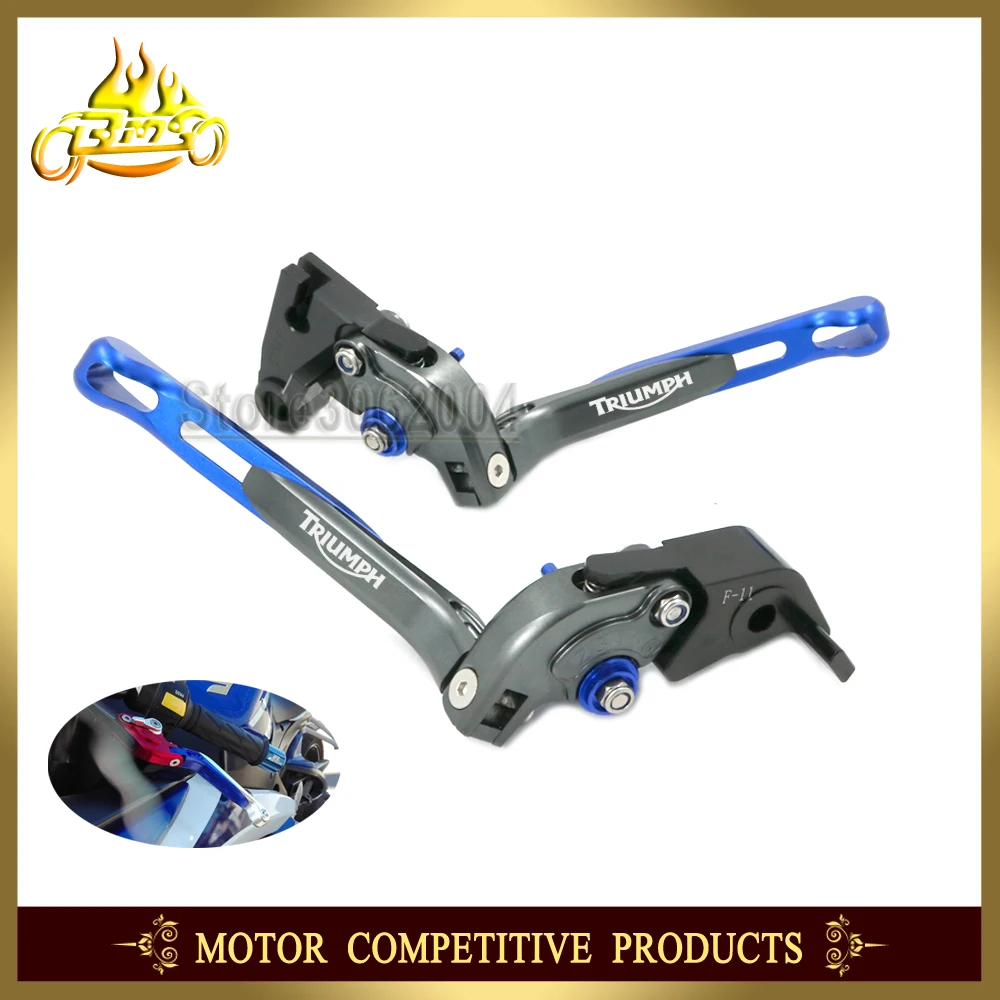 Складные Выдвижные регулируемые мотоциклетные тормоза рычаги сцепления для TRIUMPH