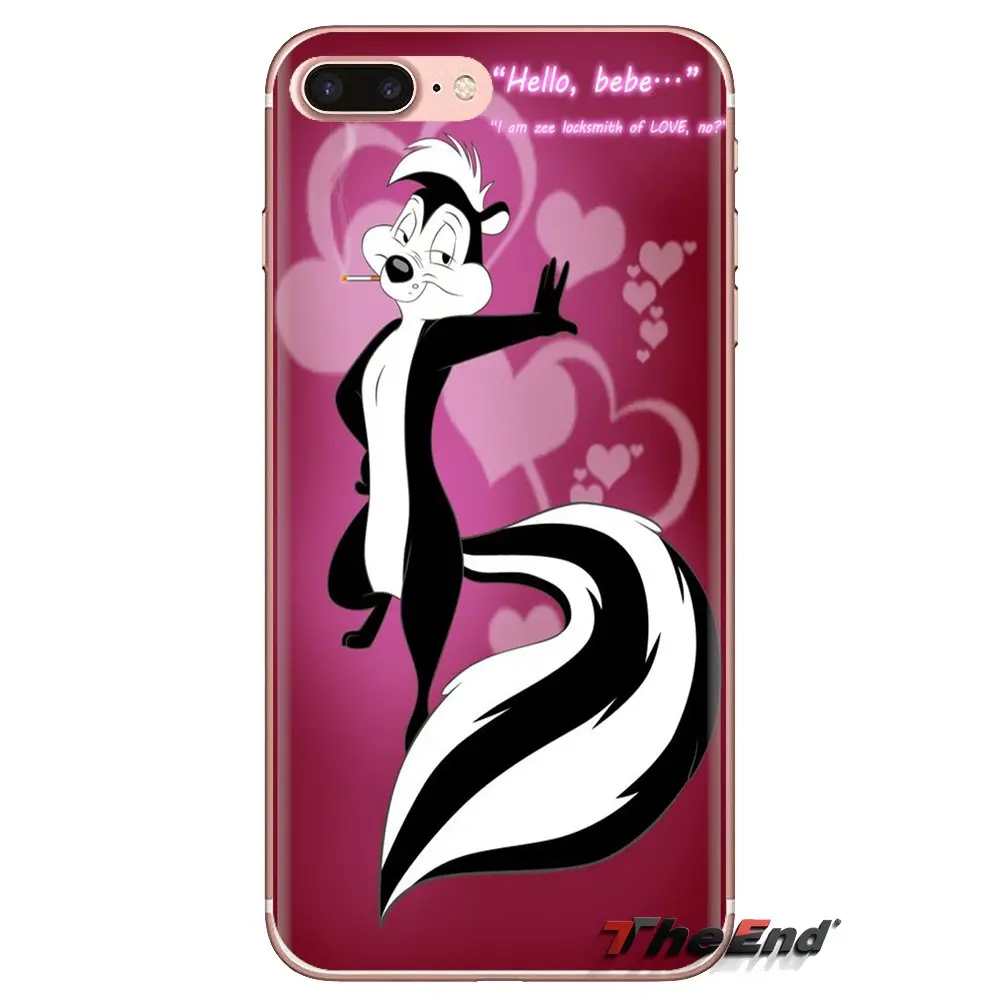 Мягкие чехлы для Samsung Galaxy S3 S4 S5 Mini S6 S7 Edge S8 S9 S10 Plus Note 3 4 5 8 9 Pepe Le Pew French skunk Warner Bros |