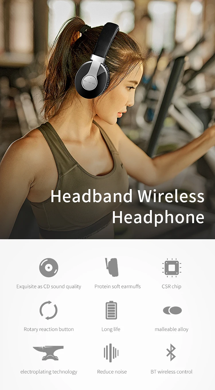 T9 Bluetooth наушники с активным шумоподавлением портативная беспроводная гарнитура и музыка с голосовым управлением