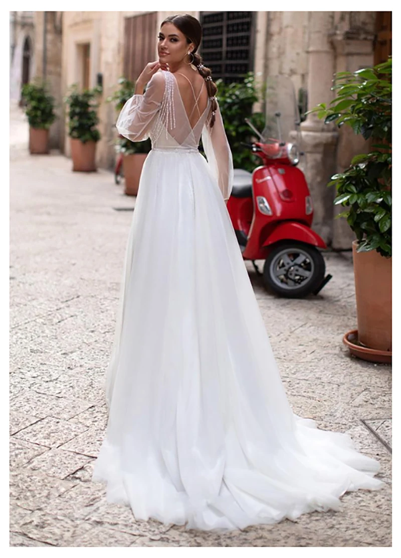 Robe De Mariage свадебное платье 2019 Холтер без рукавов бисер кружево аппликационные