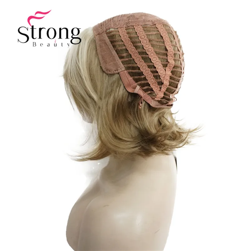 StrongBeauty короткий прямой темно-коричневый выделенный Боб, боковая обметка синтетические парики выбор цвета