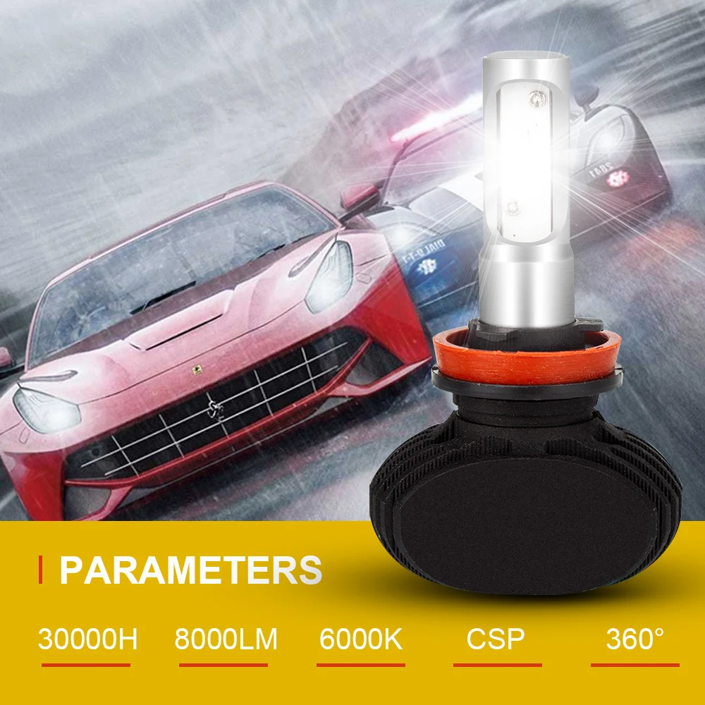 2 шт. 9005 HB3 9006 HB4 H11 H4 H7 Led H1 Автомобильные фары S1 N1 50 Вт 8000лм 6000 К автомобильные лампы