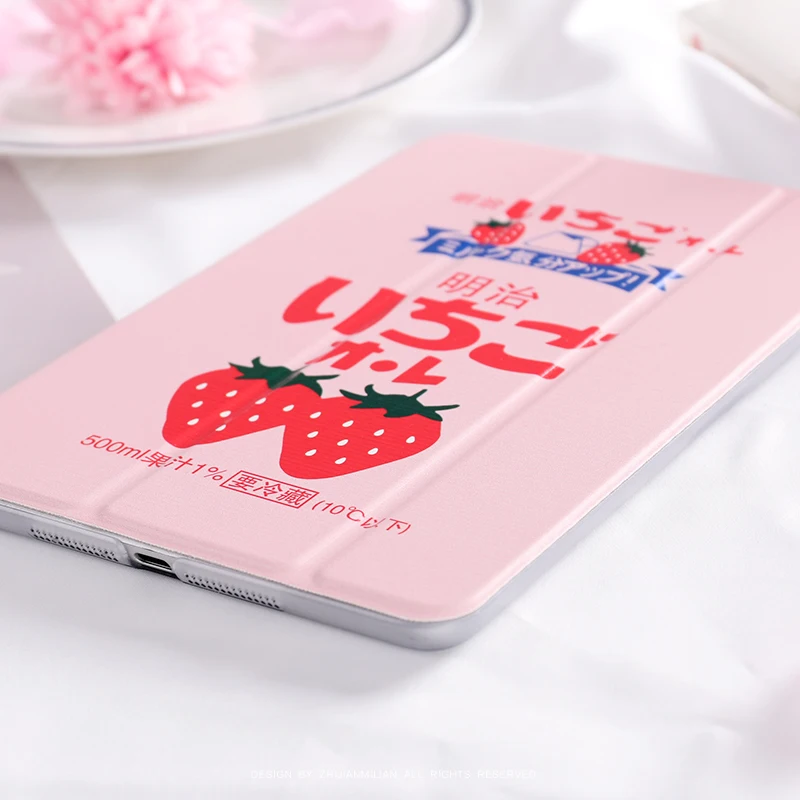Клубничный Чехол-книжка на магнитной застежке Чехол для iPad Pro 9,7 11 Air 10,5 10,2 12,9 мини-платье на возраст 2, 3, 4, 5, планшет чехол для нового iPad 9,7 7th