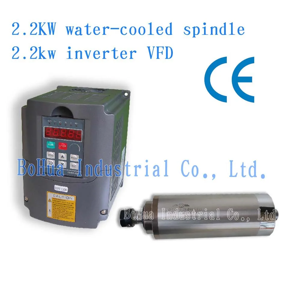 

Water Cooled Spindle Kit 2.2KW CNC Milling Spindle Motor 2.2kw Water Cooled Spindle Kit ER20 + 2.2kw VFD